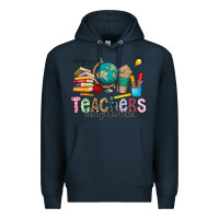 Navy Teachers Change The World Premium Hoodie - CowhideDigitalArt