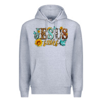 Heather Grey jesus saves Premium Hoodie - HRA Design Shop