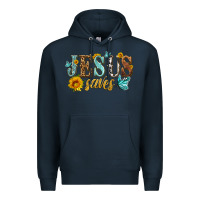 Navy jesus saves Premium Hoodie - HRA Design Shop