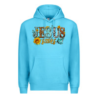 Ocean Blue jesus saves Premium Hoodie - HRA Design Shop