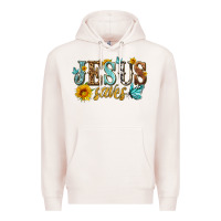 Pale Pink jesus saves Premium Hoodie - HRA Design Shop