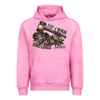 Fuchsia Pink just a woman who loves justice Urban Hoodie - SublimationCraftShop