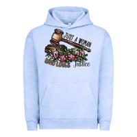 Pigment Grape Ice just a woman who loves justice Urban Hoodie - SublimationCraftShop