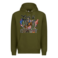 Army Green cool it cowboy Premium Hoodie - SublimationCraftShop