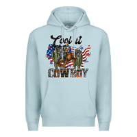 Blue Mist cool it cowboy Premium Hoodie - SublimationCraftShop