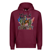 Burgundy cool it cowboy Premium Hoodie - SublimationCraftShop