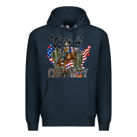 Navy cool it cowboy Premium Hoodie - SublimationCraftShop