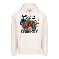 Pale Pink cool it cowboy Premium Hoodie - SublimationCraftShop