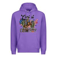 Purple cool it cowboy Premium Hoodie - SublimationCraftShop