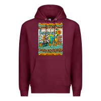 Burgundy living on lake time air freshener Premium Hoodie - HRA Design Shop