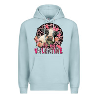 Blue Mist be my valentine holstein cow valentine's day Premium Hoodie - FaDigitalArtStudio