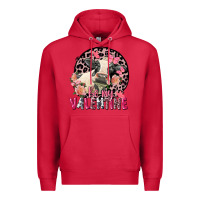 Cardinal be my valentine holstein cow valentine's day Premium Hoodie - FaDigitalArtStudio