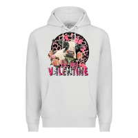 Dove Grey be my valentine holstein cow valentine's day Premium Hoodie - FaDigitalArtStudio