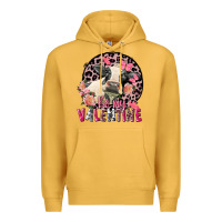 Mustard be my valentine holstein cow valentine's day Premium Hoodie - FaDigitalArtStudio