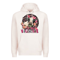Pale Pink be my valentine holstein cow valentine's day Premium Hoodie - FaDigitalArtStudio