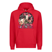 Red be my valentine holstein cow valentine's day Premium Hoodie - FaDigitalArtStudio