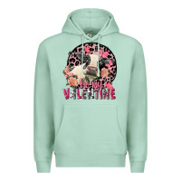 Seafoam be my valentine holstein cow valentine's day Premium Hoodie - FaDigitalArtStudio