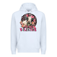 White be my valentine holstein cow valentine's day Premium Hoodie - FaDigitalArtStudio