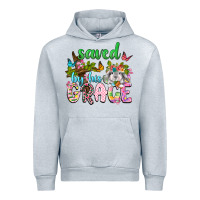 Heather Grey Saved by his grace Urban Hoodie - Neo Western