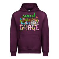 Mauve Wine Saved by his grace Urban Hoodie - Neo Western