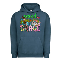 Pigment Midnight Navy Saved by his grace Urban Hoodie - Neo Western