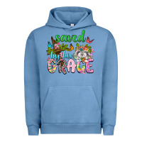 Pigment Pebble Blue Saved by his grace Urban Hoodie - Neo Western