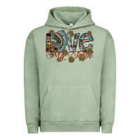 Pigment Oil Green love my tribe Urban Hoodie - SublimationCraftShop