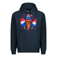 Navy 4th of July ice creams Premium Hoodie - Neo Western