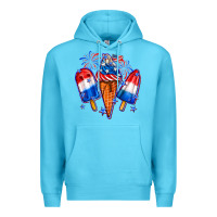 Ocean Blue 4th of July ice creams Premium Hoodie - Neo Western