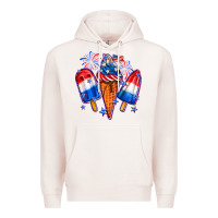 Pale Pink 4th of July ice creams Premium Hoodie - Neo Western