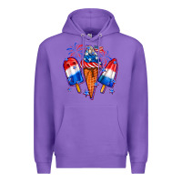 Purple 4th of July ice creams Premium Hoodie - Neo Western