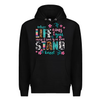 Black when life gives you more than you can stand kneel Premium Hoodie - AdoDesignShop