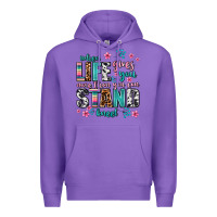 Purple when life gives you more than you can stand kneel Premium Hoodie - AdoDesignShop