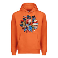 Carrot 4th of July sunflower skull 4th of july Premium Hoodie - CowGirlArtShop
