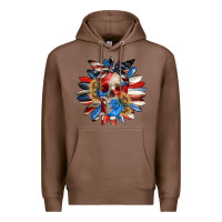 Chestnut 4th of July sunflower skull 4th of july Premium Hoodie - CowGirlArtShop