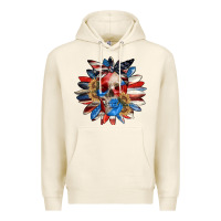 Tofu 4th of July sunflower skull 4th of july Premium Hoodie - CowGirlArtShop