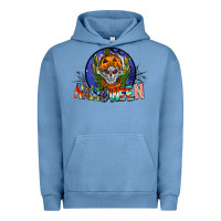 Pigment Pebble Blue halloween Urban Hoodie - CowhideDigitalArt