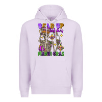 Lilac bead up bitches it's mardi gras skeleton Premium Hoodie - FaDigitalArtStudio