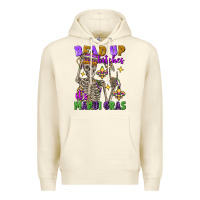 Sandshell bead up bitches it's mardi gras skeleton Premium Hoodie - FaDigitalArtStudio