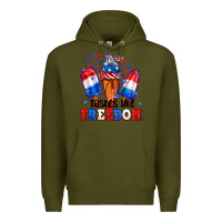 Army Green 4th of July ice creams tastes like freedom Premium Hoodie - Neo Western