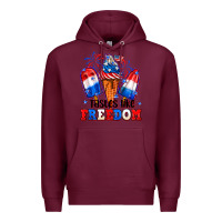 Burgundy 4th of July ice creams tastes like freedom Premium Hoodie - Neo Western