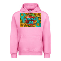 Fuchsia Pink teacher life skinny metal can holder Urban Hoodie - HRA Design Shop