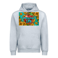 Heather Grey teacher life skinny metal can holder Urban Hoodie - HRA Design Shop