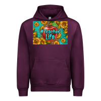 Mauve Wine teacher life skinny metal can holder Urban Hoodie - HRA Design Shop