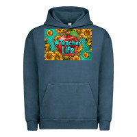 Pigment Midnight Navy teacher life skinny metal can holder Urban Hoodie - HRA Design Shop