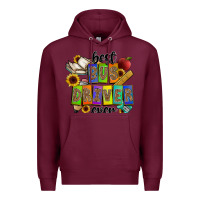 Burgundy best bus driver ever Premium Hoodie - CowhideDigitalArt
