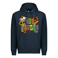 Navy best bus driver ever Premium Hoodie - CowhideDigitalArt