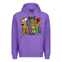 Purple best bus driver ever Premium Hoodie - CowhideDigitalArt