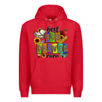 Red best bus driver ever Premium Hoodie - CowhideDigitalArt