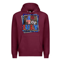 Burgundy 4th of July  4th of july Premium Hoodie - CowGirlArtShop